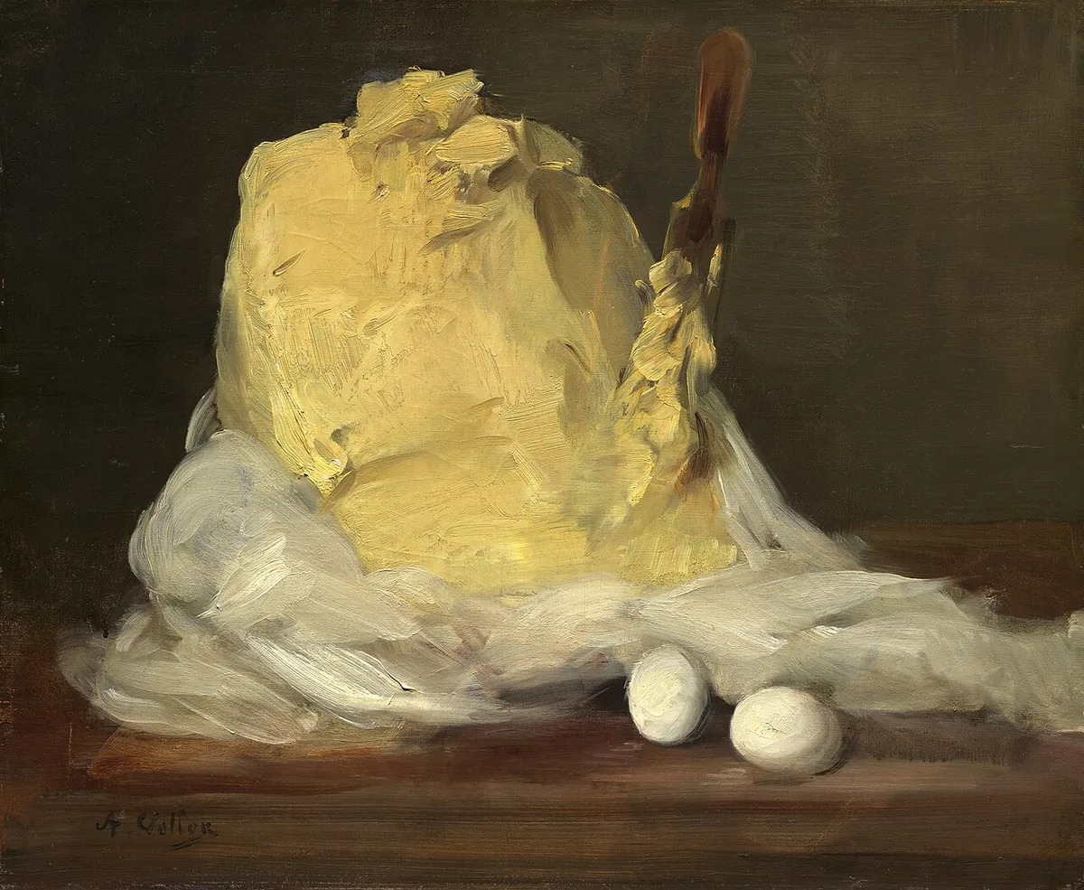 Clarified butter showing removed milk solids lactose free